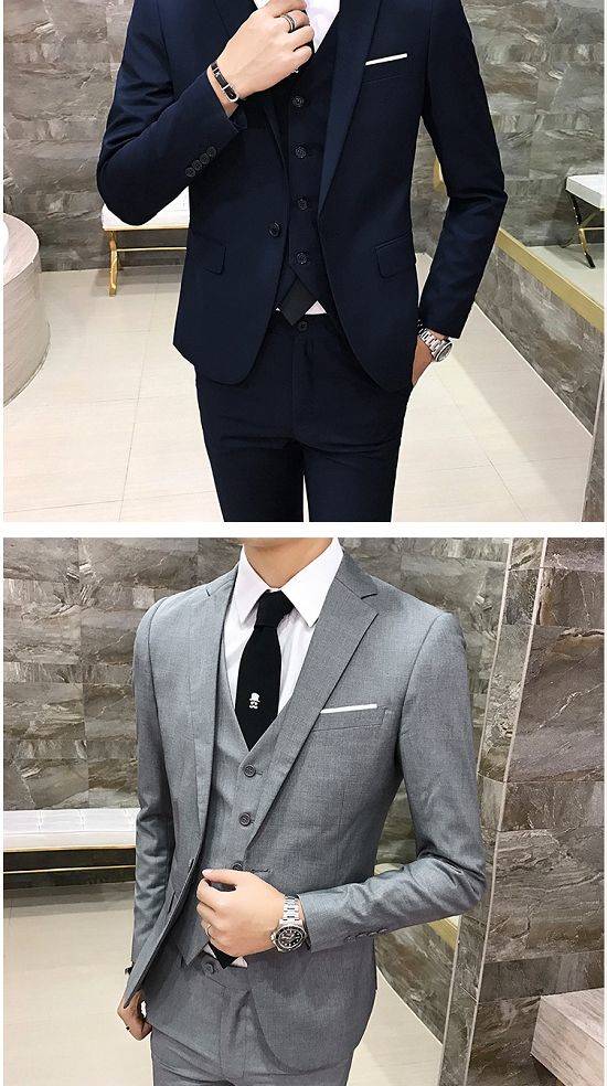 楽天市場】スーツ メンズ スリーピース スーツ 無地 メンズ 3点