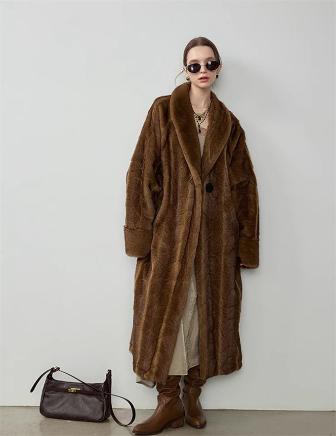 楽天市場】ファーコート ミンクファー フェイクファーコート