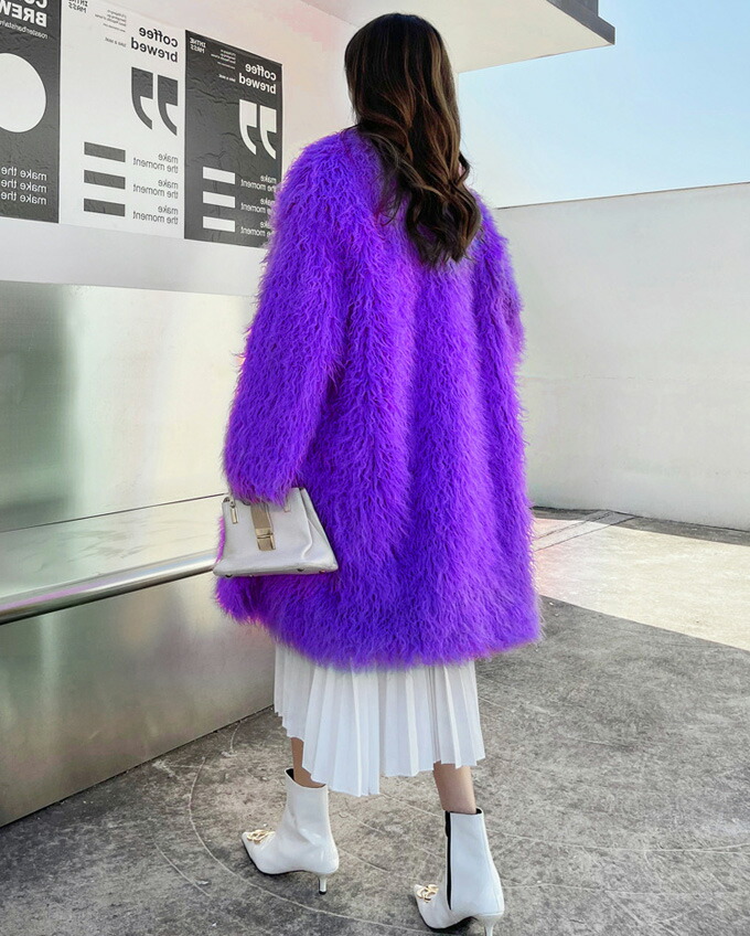 楽天市場】ファーコート フェイクファーコート ロングコート