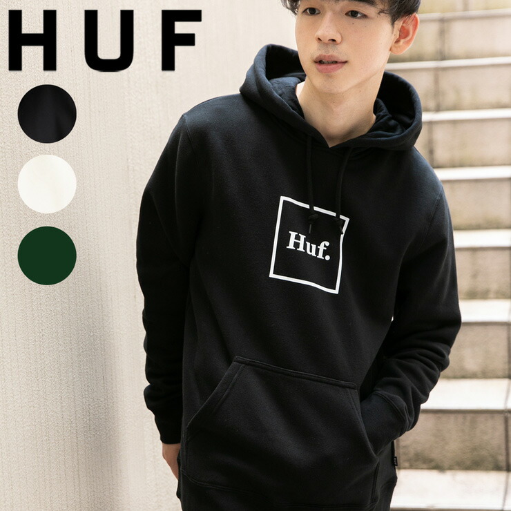 楽天市場】ハフ HUF アパレル パーカー ESSENTIALS BOX LOGO P/O