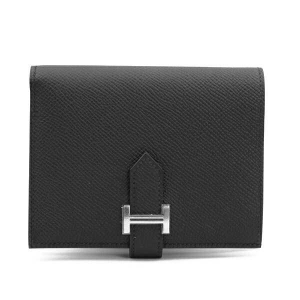 楽天市場】エルメス ベアン ブラック エプソン シルバーの通販