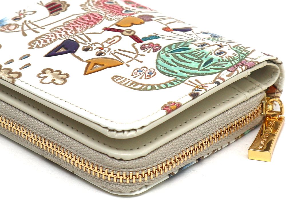 楽天市場】【可愛い皮革伝統工芸 文庫屋「大関」】ネコ集合 二つ折り