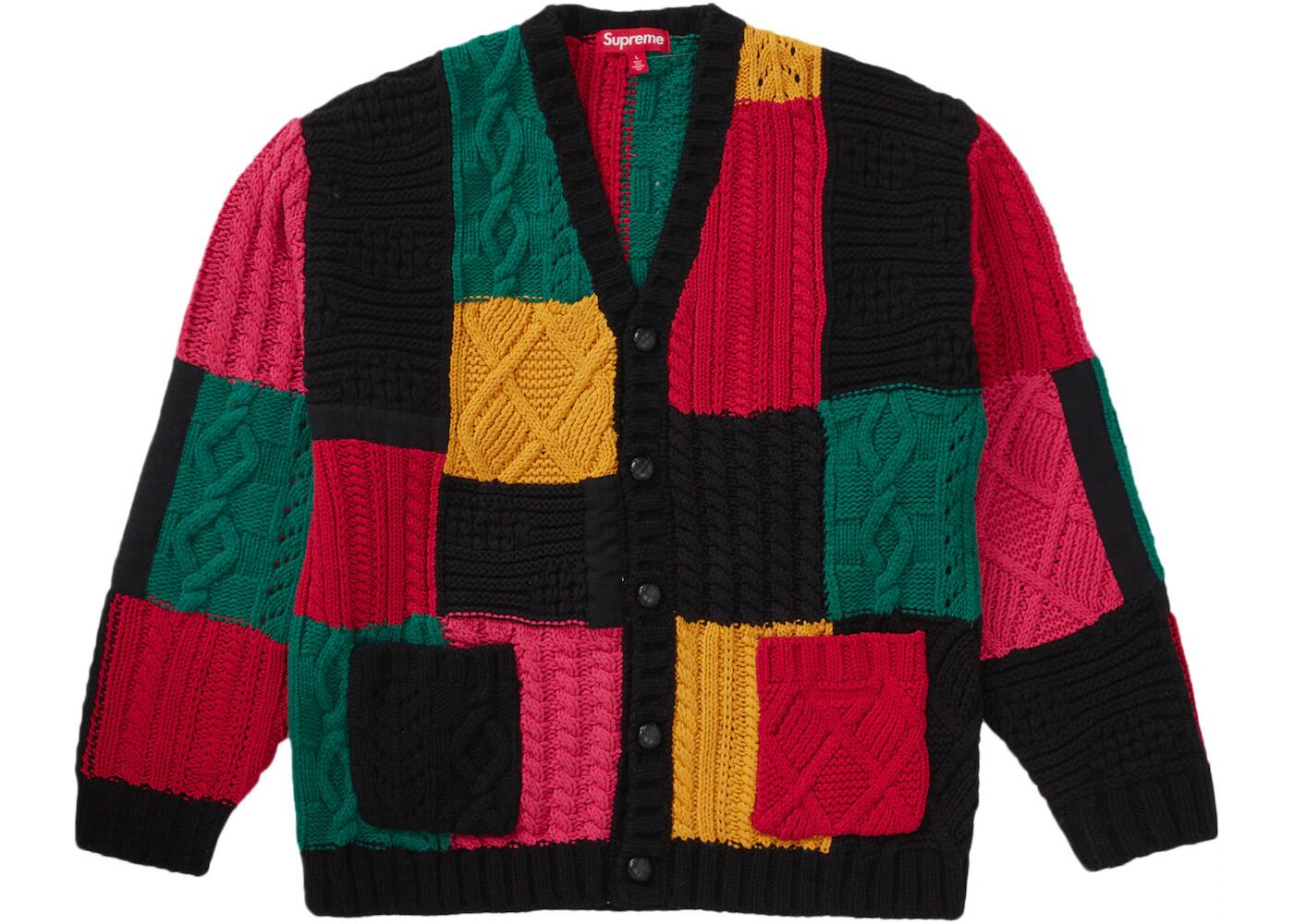 楽天市場】FW23 Supreme Patchwork Cable Knit Cardigan シュプリーム