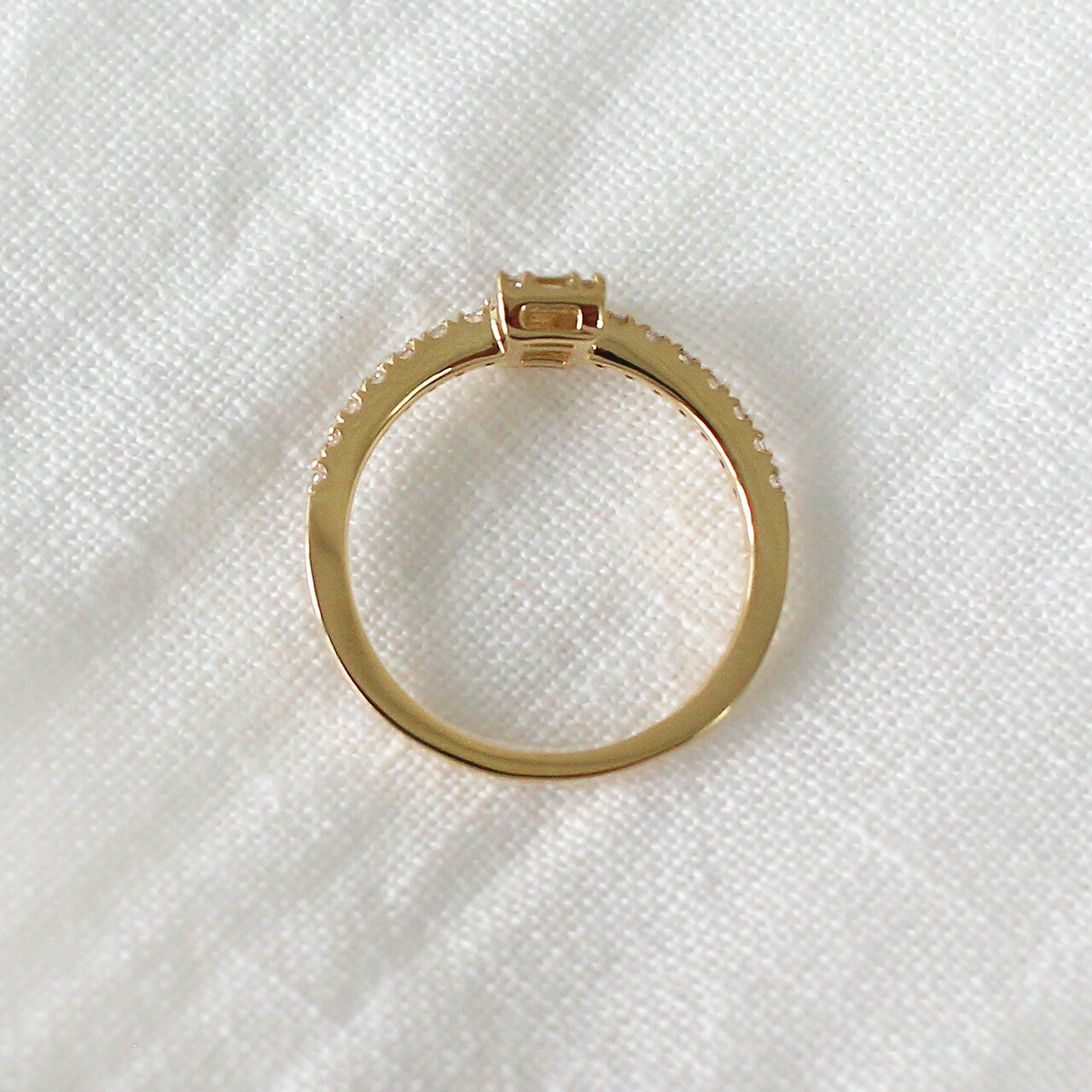 楽天市場】k18 PT バゲットカット ダイヤモンド リング 0.25ct