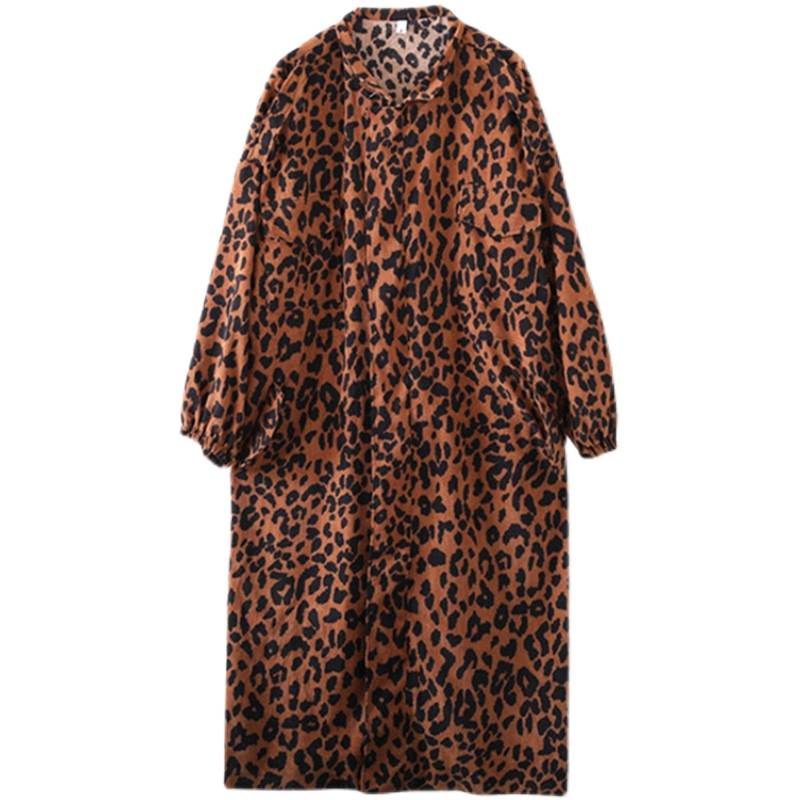 楽天市場】レオパード柄 ロング丈 ジャケット コート アウター 上着