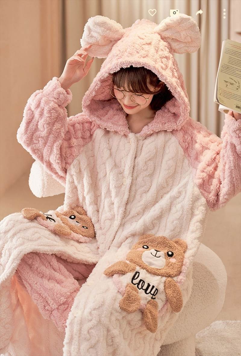 楽天市場】パジャマ くま耳 うさ耳フード 着ぐるみ ルームウェア