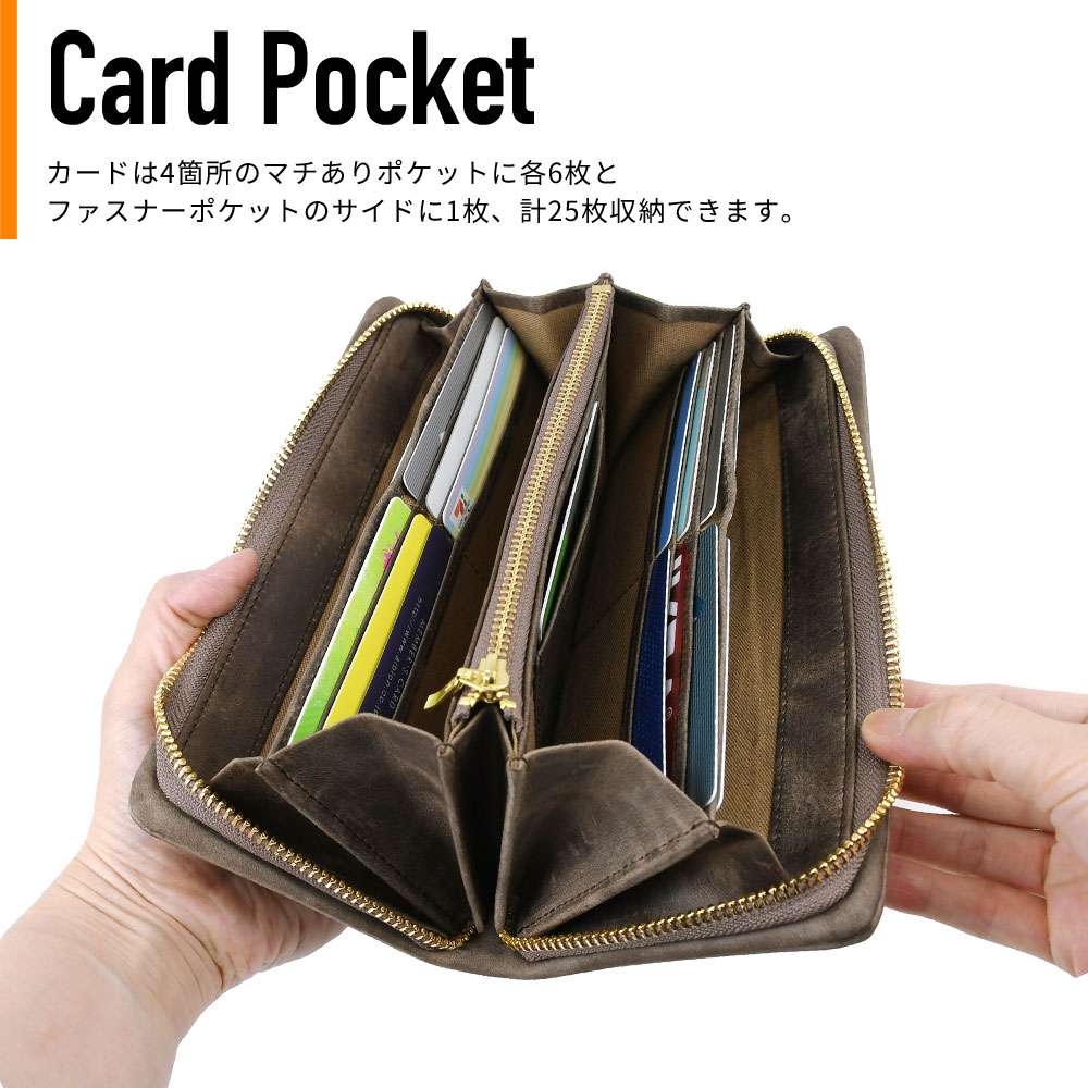 楽天市場】長財布 ラウンドファスナー 大容量 メンズ イタリアンレザー