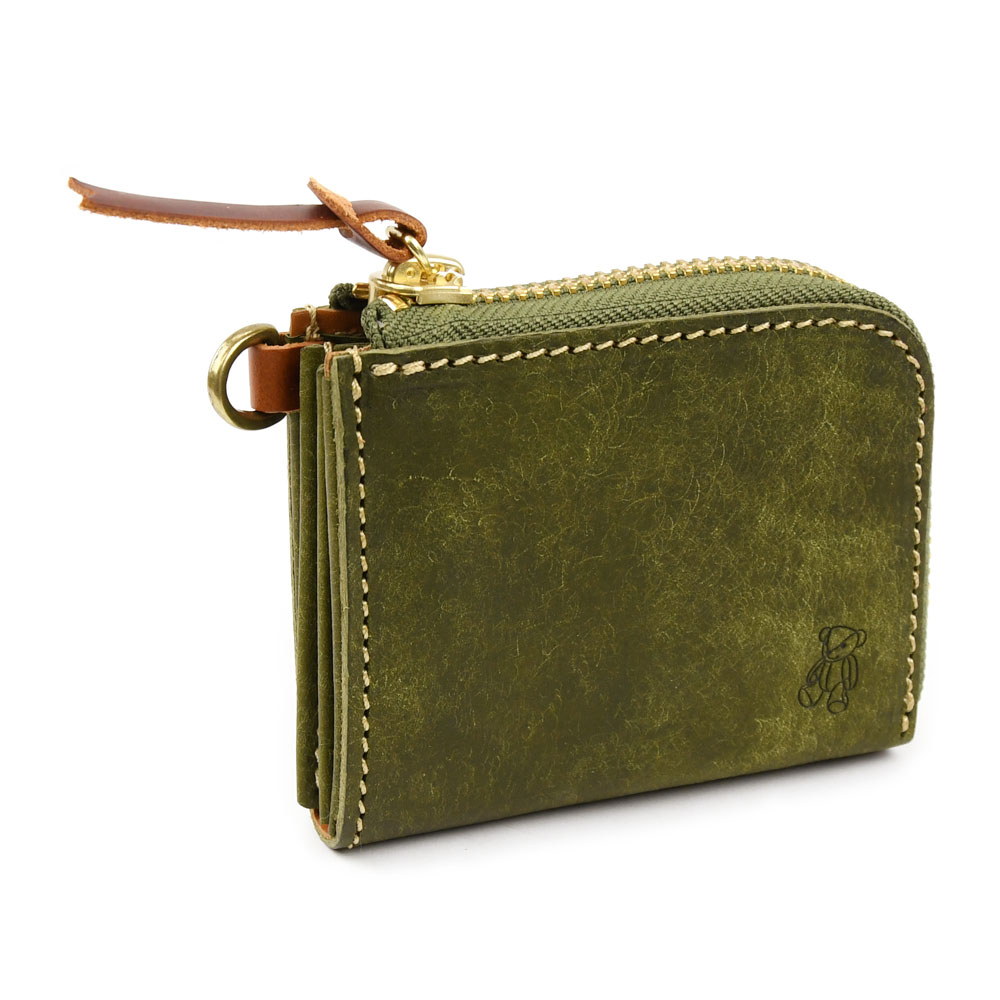 楽天市場】コンパクト財布 L字ファスナー Vanilla Bear 日本製 本革