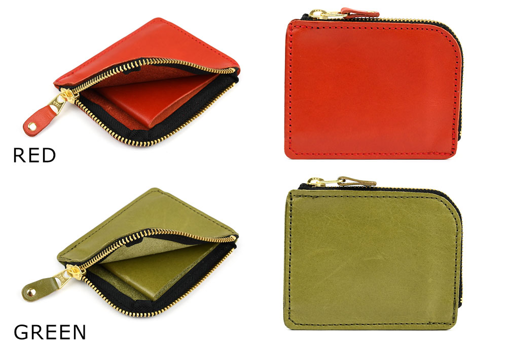 わわ】栃木レザー L字ファスナーウォレット カードポケット増量 わわ