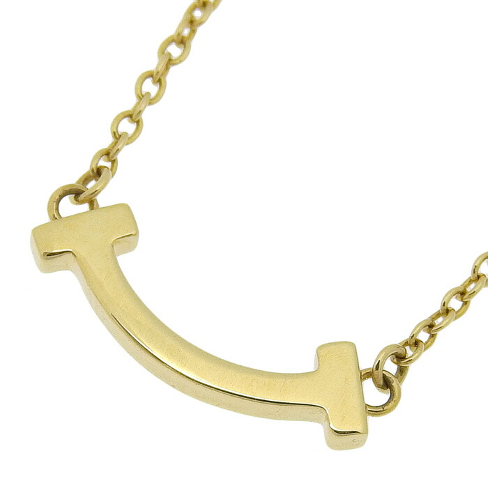 楽天市場】TIFFANY&Co ティファニー T スマイル ミニ ネックレス K18YG