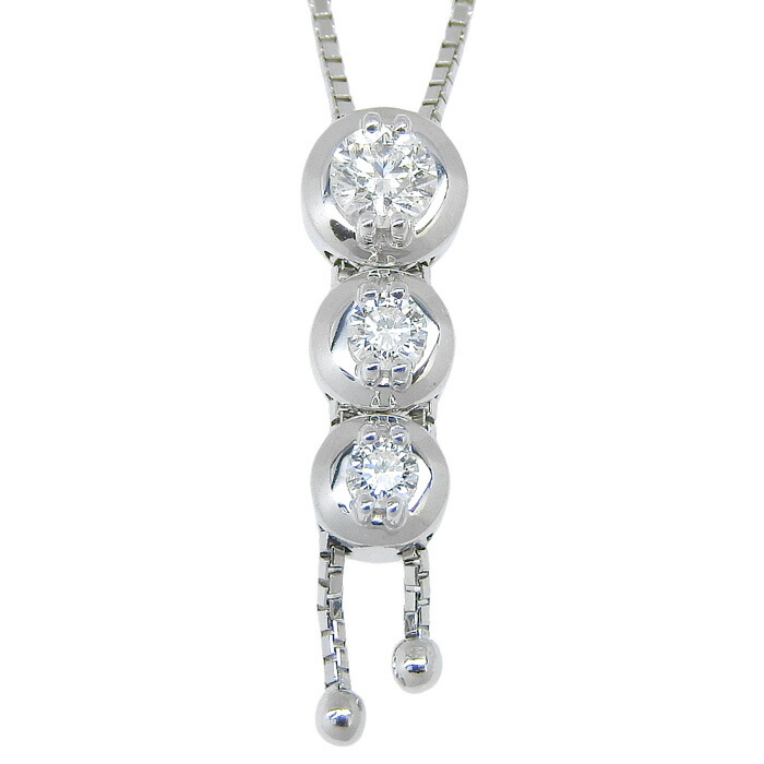 楽天市場】TASAKI タサキ 3P ダイヤ ネックレス K18WG 750 ホワイト