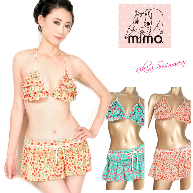 楽天市場】水着 ビキニ レディース 3点セット MIMO ミモ ショート