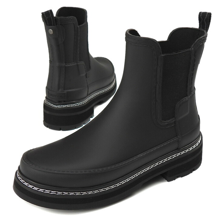 楽天市場】HUNTER REF STITCH DETAIL CHELSEA レディース レインブーツ