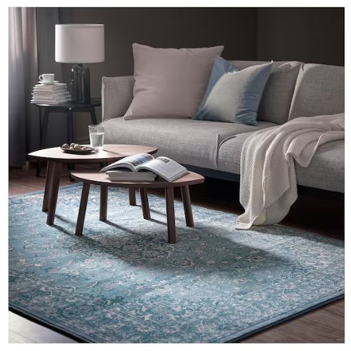 楽天市場】IKEA イケア VEDBÄK ヴェードベック ラグ パイル短, ブルー