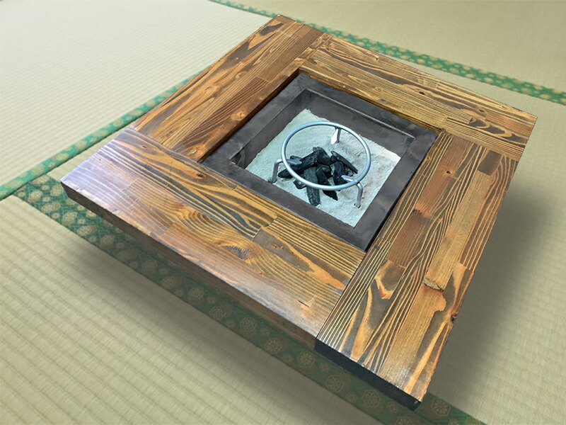 楽天市場】囲炉裏 テーブル「IRORI」（室内向け）横700×幅700×高350