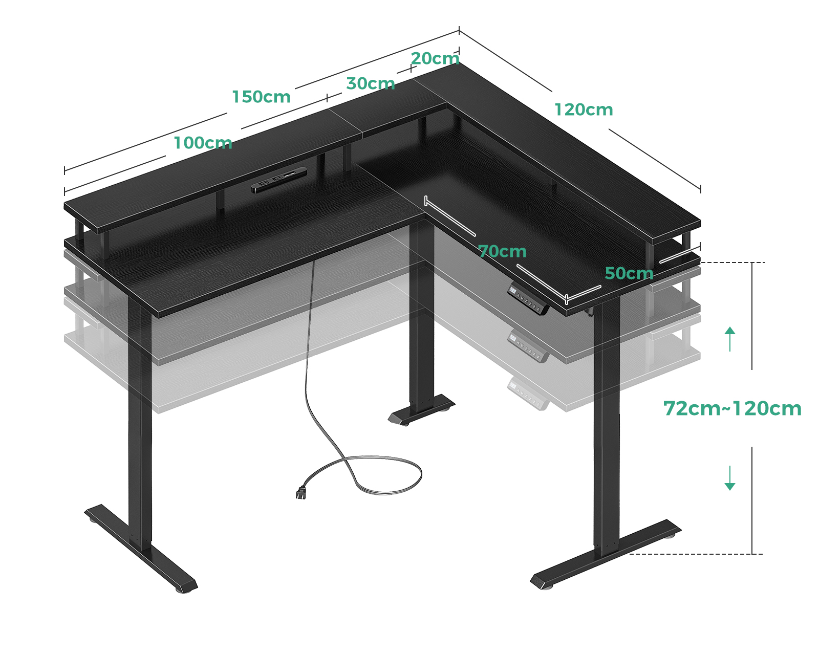 楽天市場】＼20％オフクーポン引き 枚数限定／☆送料無料 昇降デスク