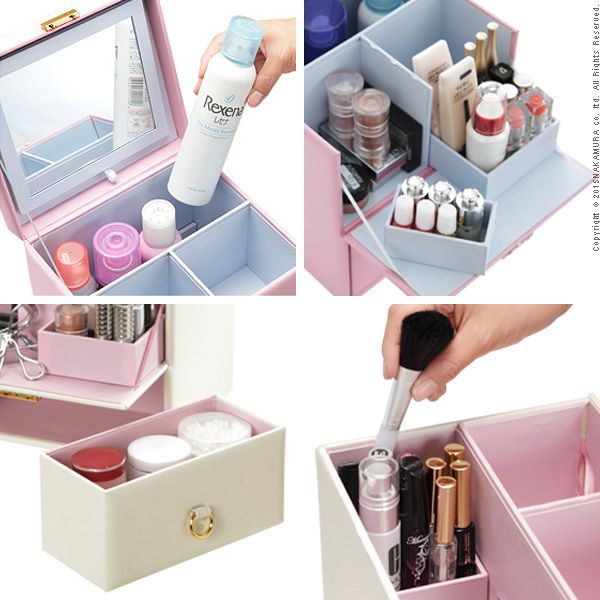 楽天市場】メイクボックス コスメボックス 鏡付き COFFRET〔コフレ
