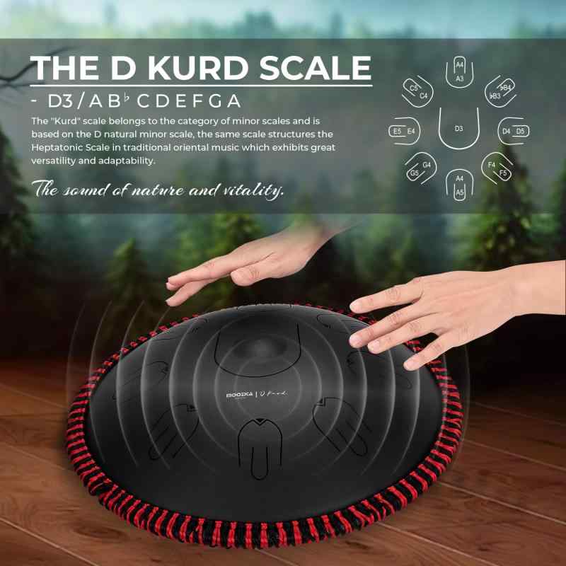 楽天市場】MOOZICA 14インチ スリットドラム タングドラム ハンドパン