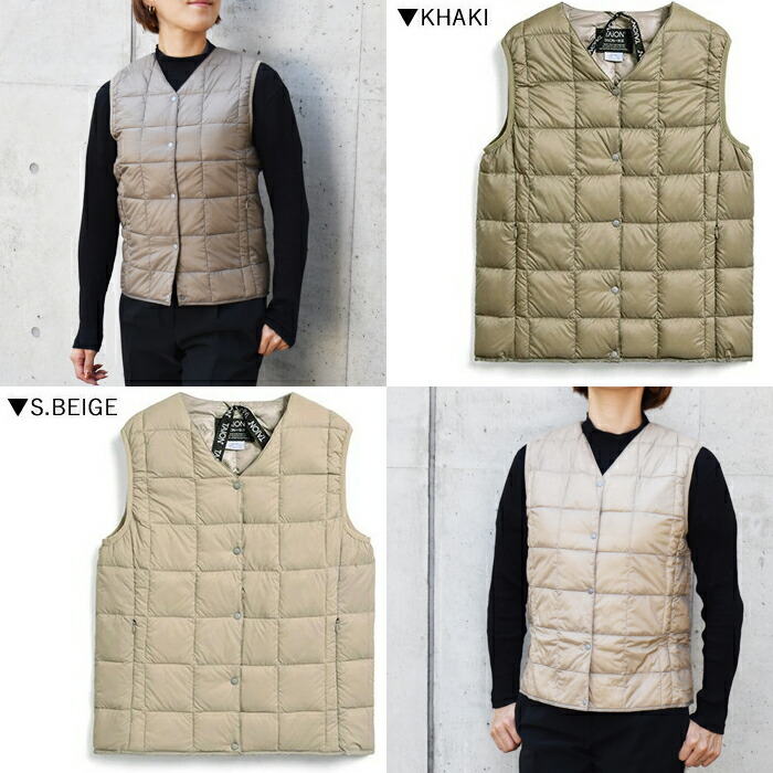 楽天市場】TAION タイオン レディース インナーダウンベスト V ネック