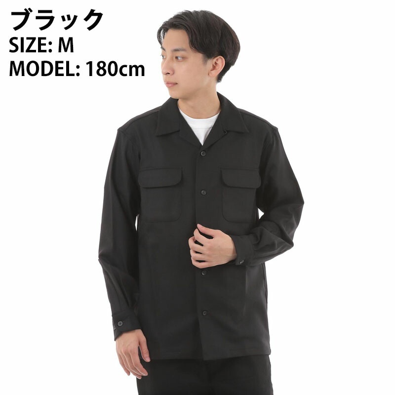 美品】PENDLETON/ペンドルトン ボード シャツ 無地ブラック 黒 開襟 美