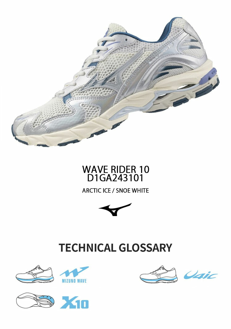 楽天市場】Mizuno ミズノ スニーカー WAVE RIDER 10 D1GA2431 ウエーブ