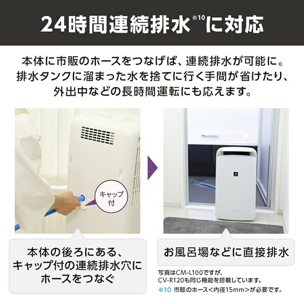 楽天市場】除湿機 シャープ SHARP CV-R120-W ホワイト系