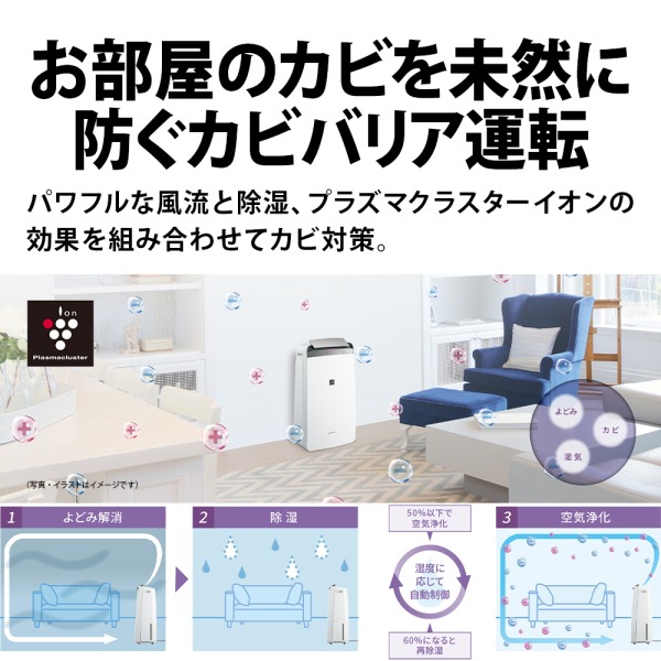 楽天市場】除湿機 シャープ SHARP CV-S180-W ホワイト コンプレッサー