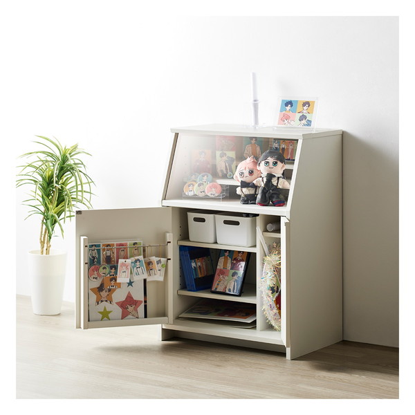 楽天市場】朝日木材加工 OPN-8060ST-WH ホワイト 推し活ラック