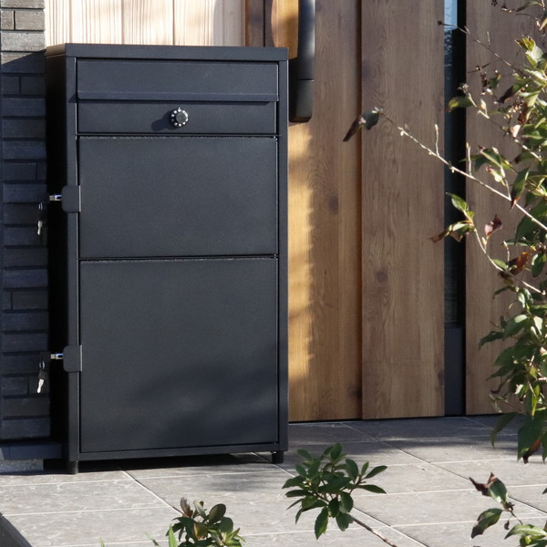 楽天市場】GREEN LIFE TRP2-4583(BK) ポスト一体型二段宅配ボックス