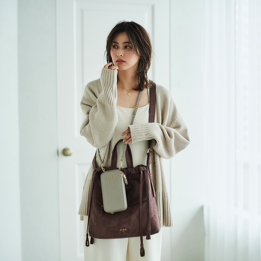 楽天市場】【ATAO公式】Valiヴァリ セカンドバッグ スエード調 とろみ