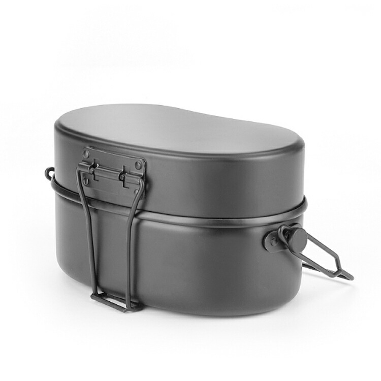 楽天市場】戦闘飯盒2型 戦闘飯盒 二合炊き ショートハンドル付き