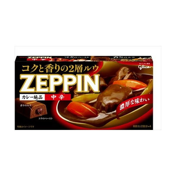 楽天市場】【送料込】グリコ カレー ZEPPIN 中辛 175g×60個