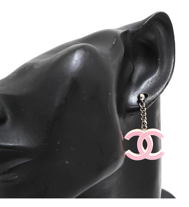 楽天市場】シャネル CHANEL ココマーク スイングピアス 白×ピンク