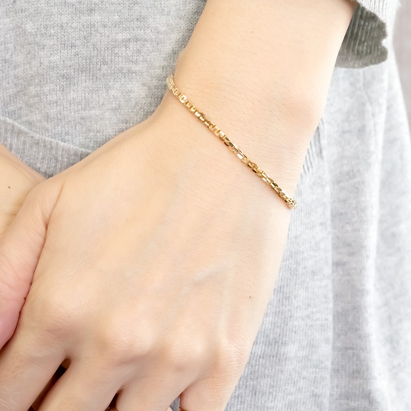 楽天市場】【10%OFFセール】18金 ブレスレット レディース 20cm