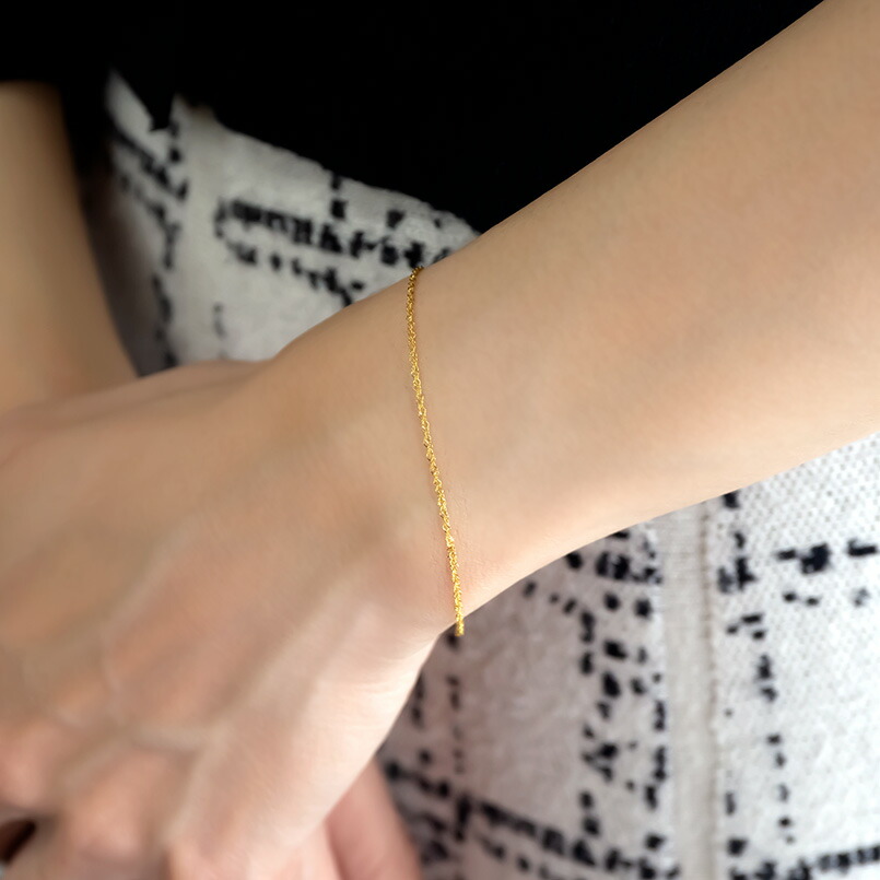 楽天市場】【最短発送】 24金 ブレスレット 純金 レディース チェーン