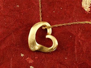 楽天市場】純金 オープンハート ネックレス ペンダントトップ 24金 K24