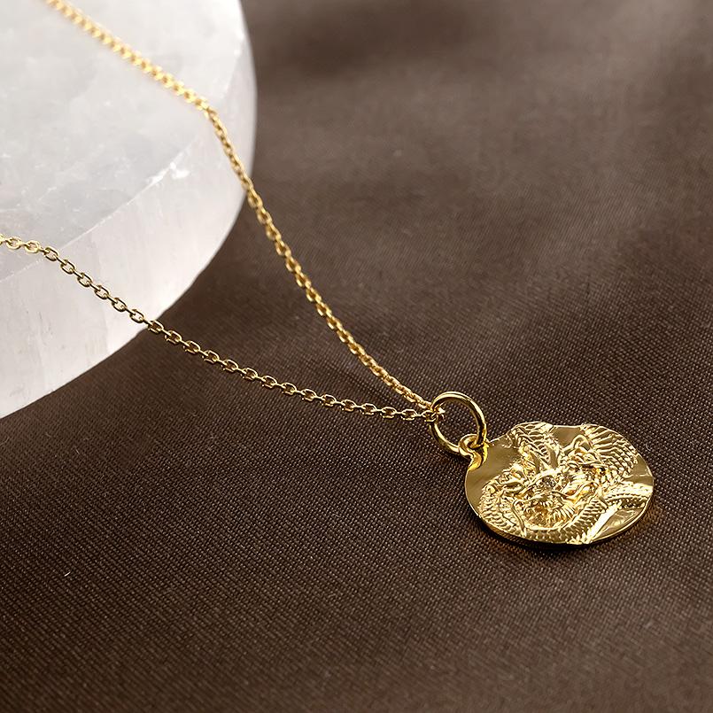 楽天市場】龍 ダイヤモンド 18金 ペンダントトップ コイン チャーム