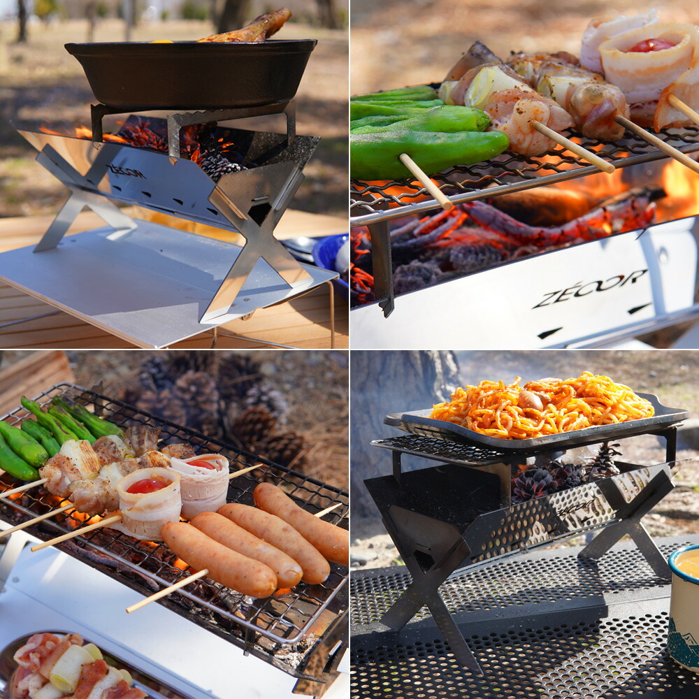 楽天市場】【レビュー特典】ZEOOR バーベキューコンロ クロスグリルS