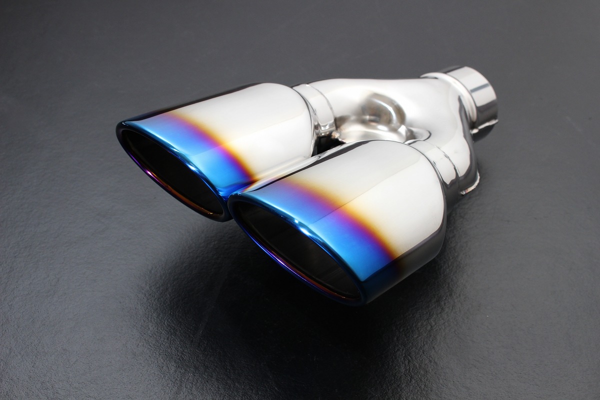 楽天市場】スリーキャッツ チタン風 マフラーカッター 【110Φオーバル