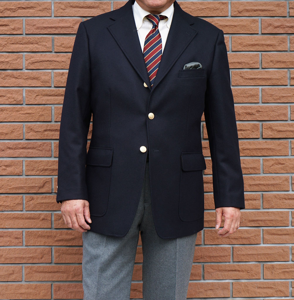 楽天市場】【キングサイズ】 紺ブレザー フラノ ブレザー メンズ 秋冬