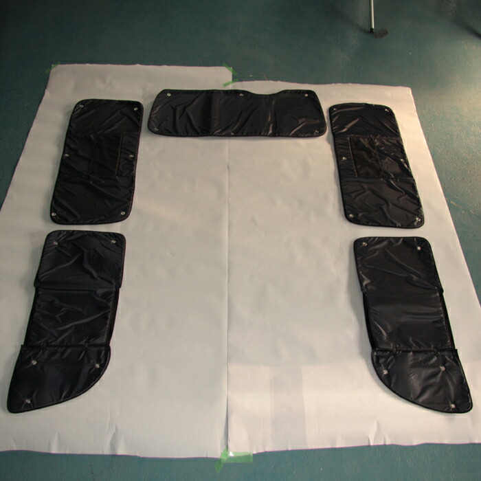 楽天市場】ハイエース 200系 遮光パッド（サンシェード）リア5面 1型