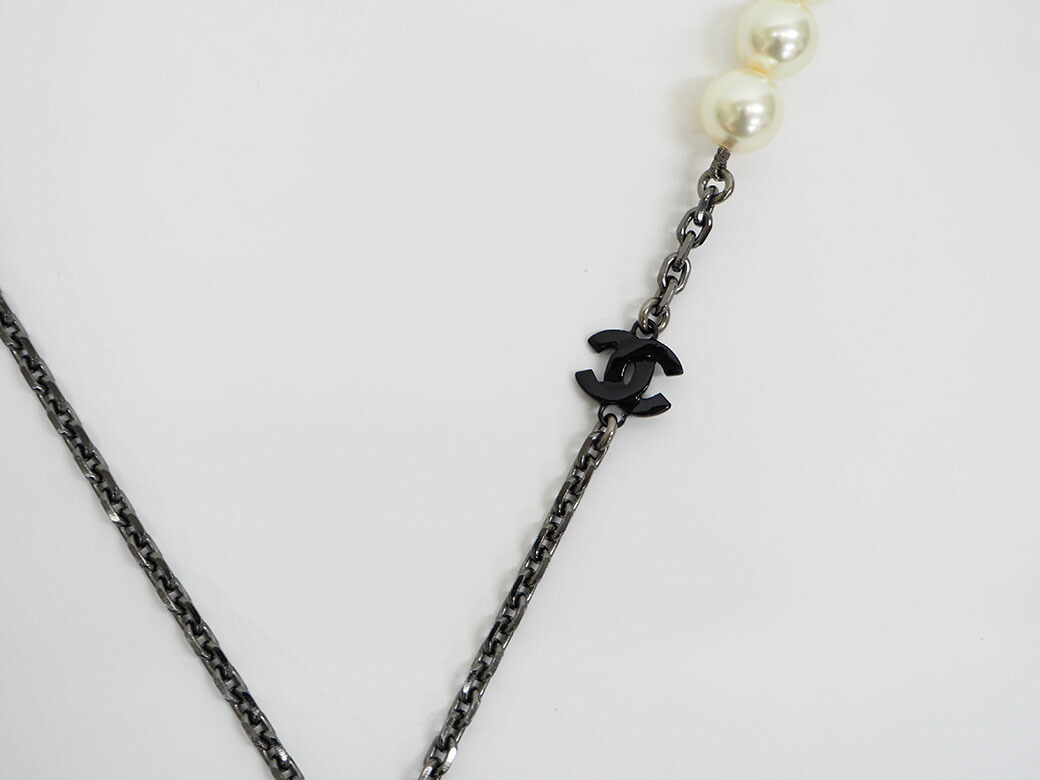 楽天市場】シャネル CHANEL ロング ネックレス ペンダント パール Y字