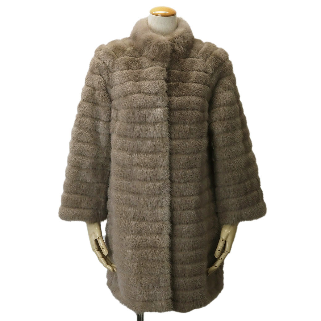 楽天市場】ソブ ミンク ジャケット 毛皮コート ブラウン レディース