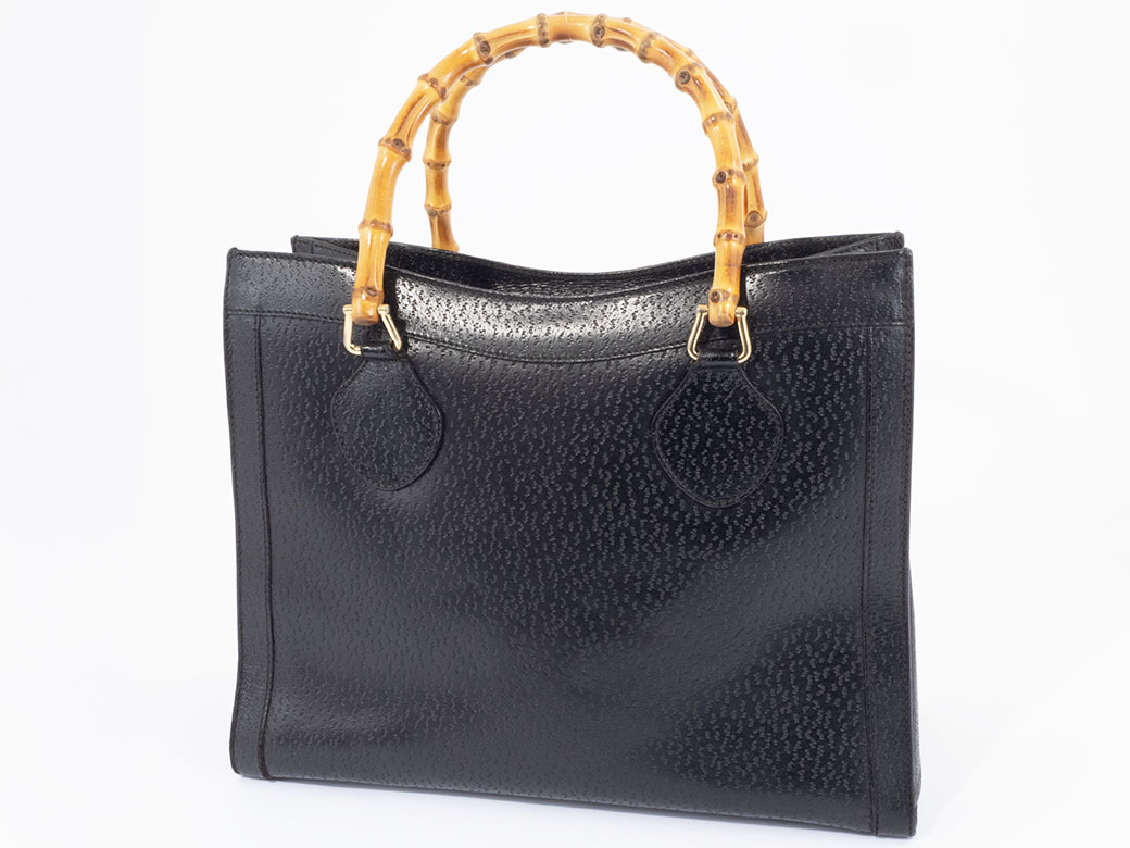 楽天市場】グッチ GUCCI トートバッグ バンブー レザー 黒 ブラック A4