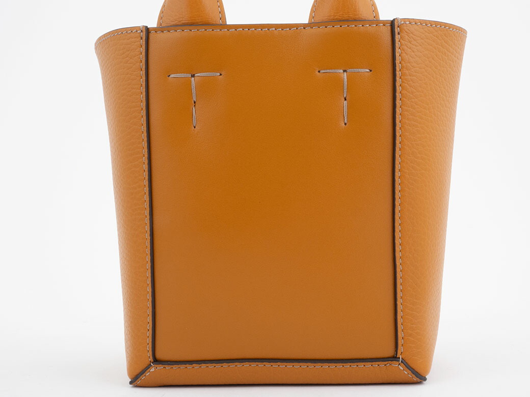 TODS 希少！メンズ レザートートバッグ ブラック オレンジ 中古品 TODS