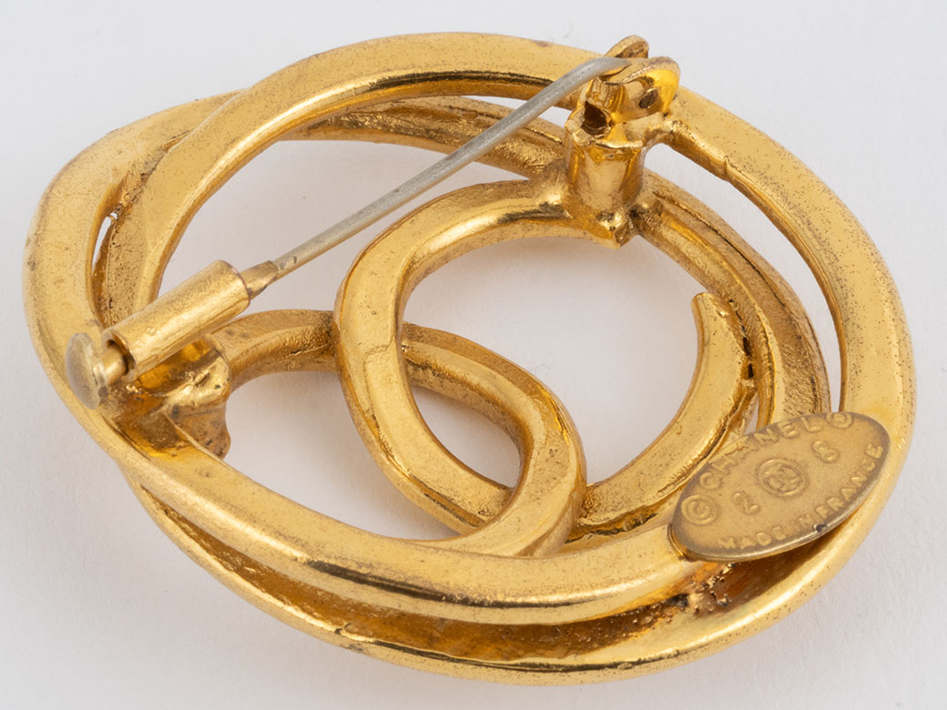 楽天市場】シャネル CHANEL ブローチ ヴィンテージ ココ 楕円 28 金属