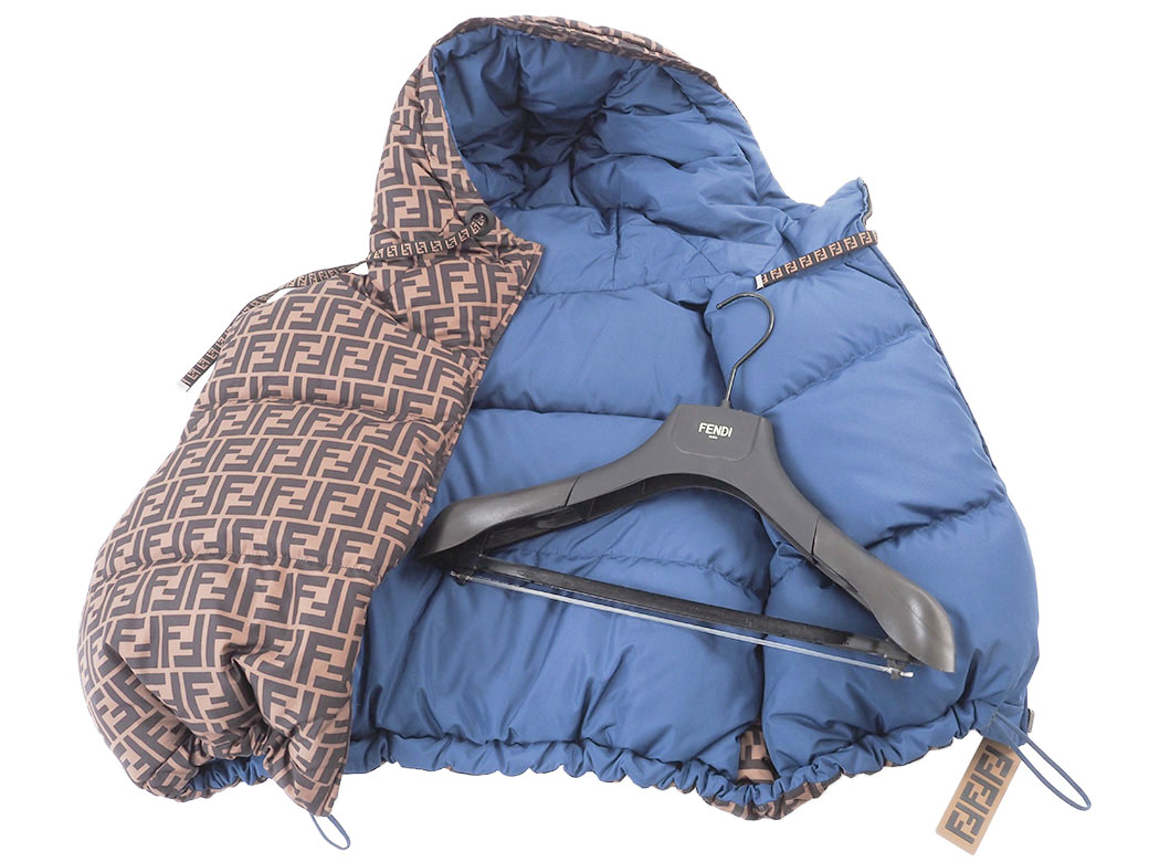楽天市場】フェンディ FENDI リバーシブル ズッカ ダウンベスト