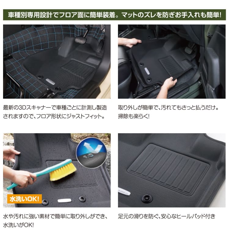 楽天市場】シエンタ（10系7人） NEWラバータイプ フロアマット [立体