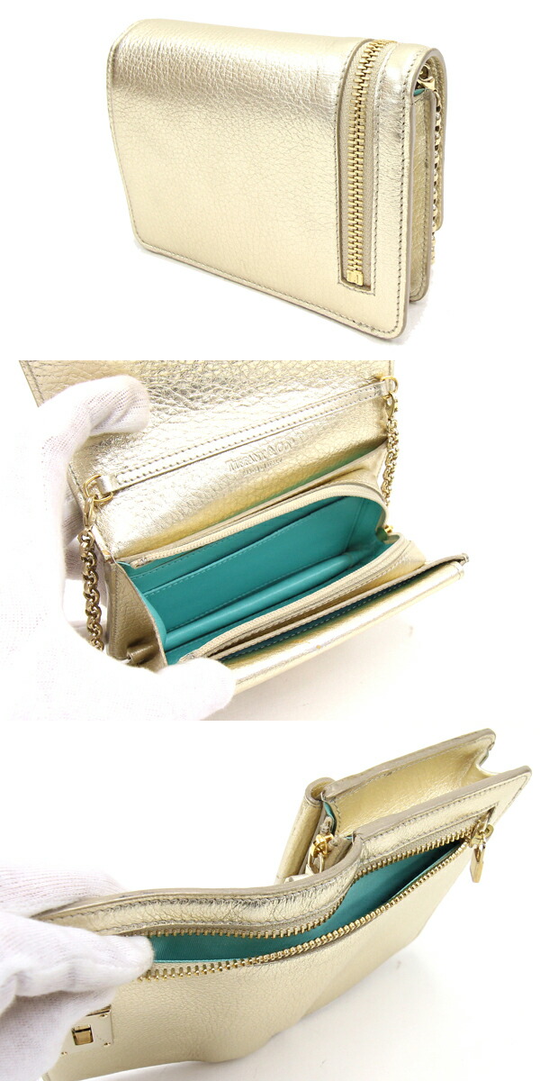 楽天市場】ティファニー ショルダーウォレット シャンパンゴールド
