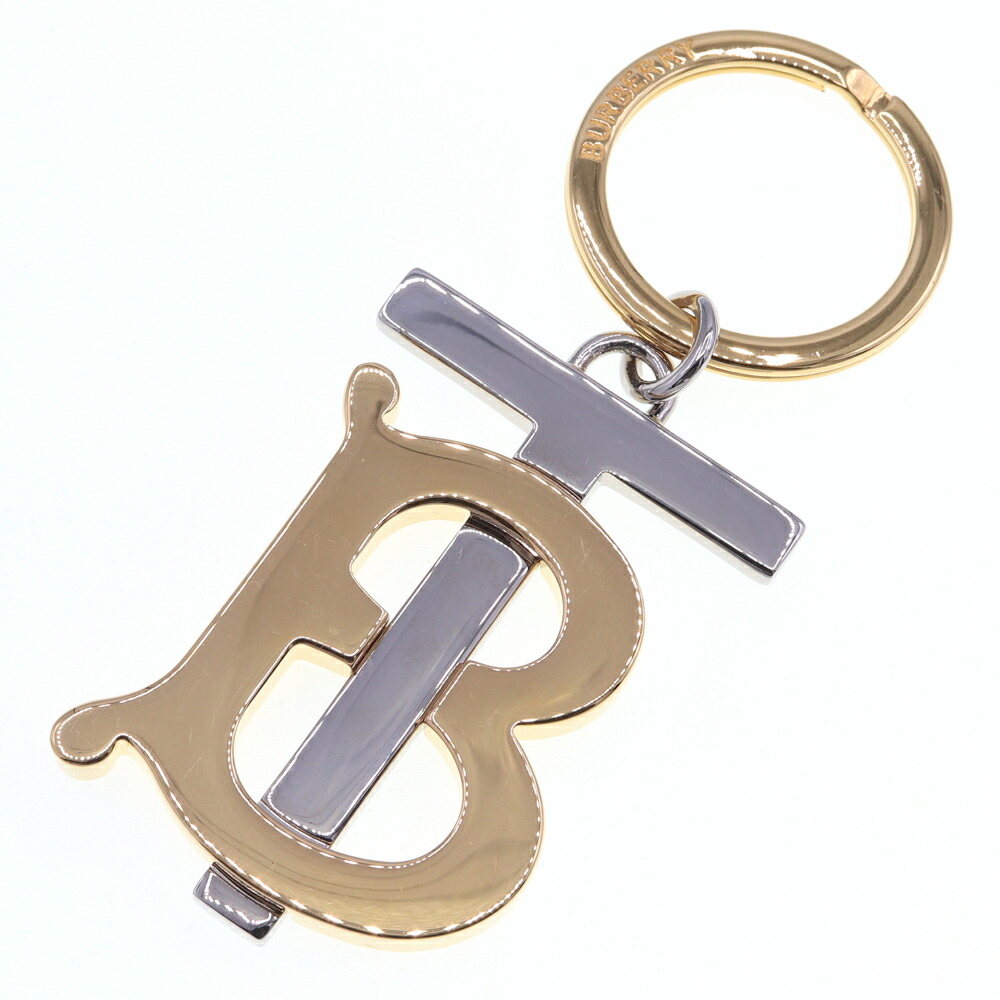 楽天市場】バーバリー キーリング TBロゴ ゴールド シルバー メタル